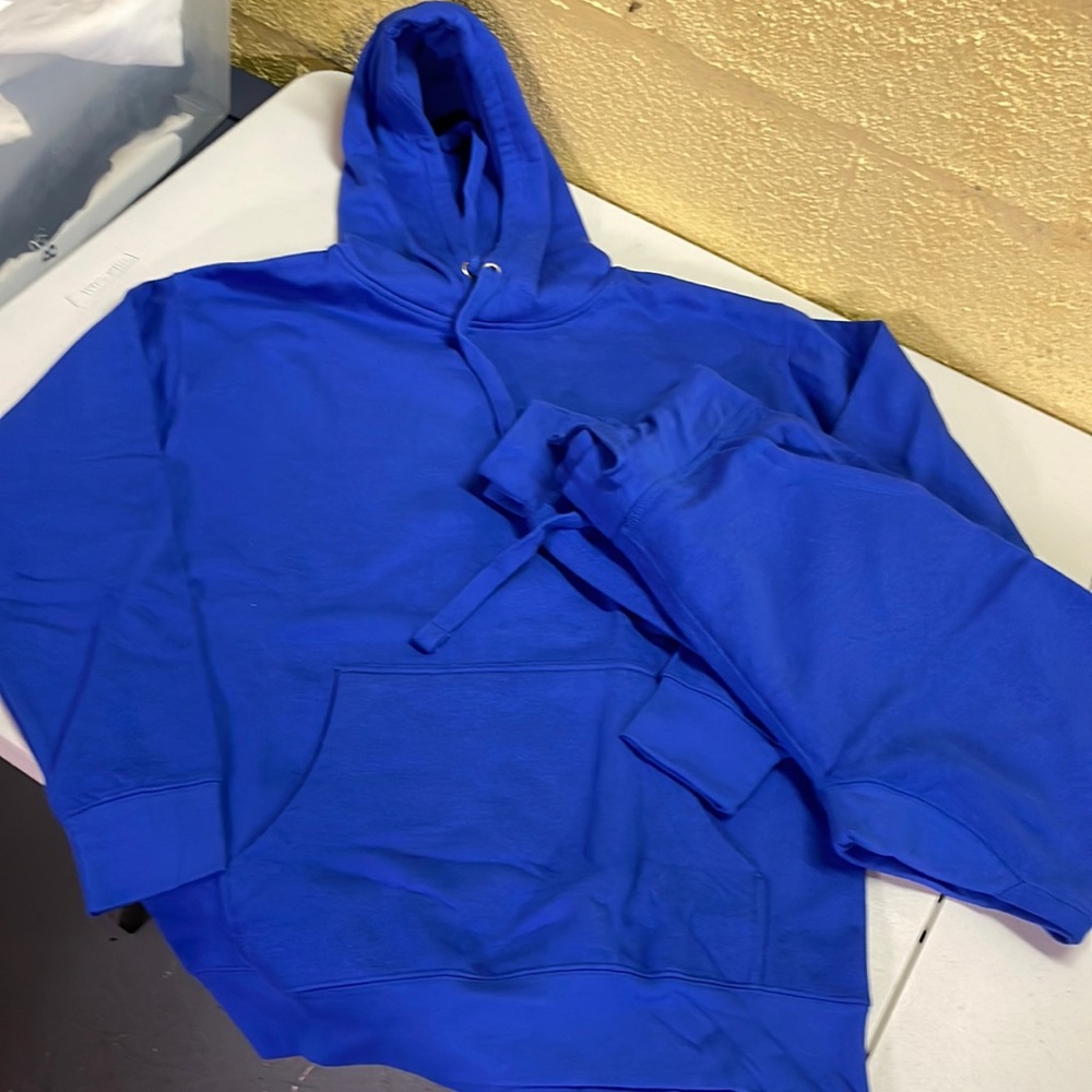 Blue sweat suit